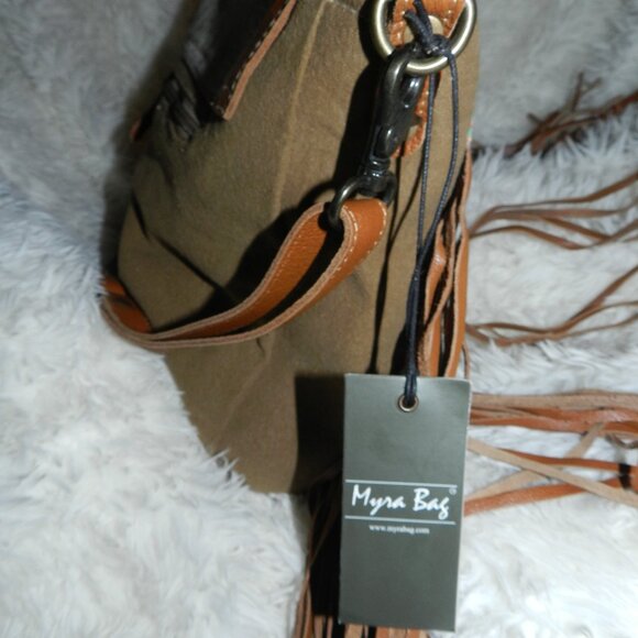 Myra Western Fringed Leather Hair-On Crossbody Shoulder Bag NWT/🆕SHIPS📦🏃🏻💨⚡ - Picture 13 of 16